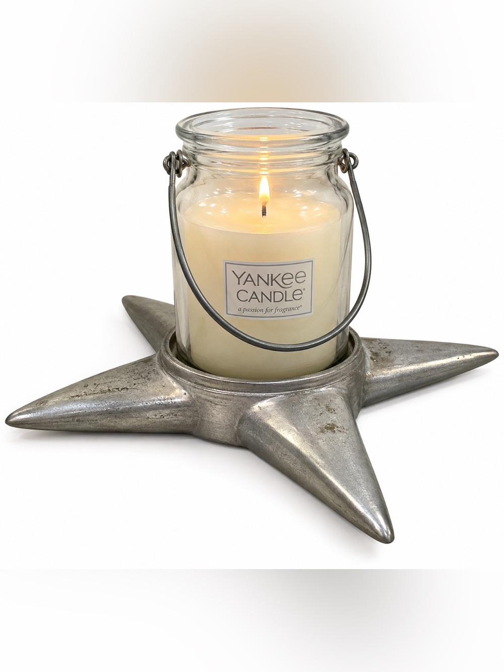 Vintage Metal Star Candle Holder.  Candle not included